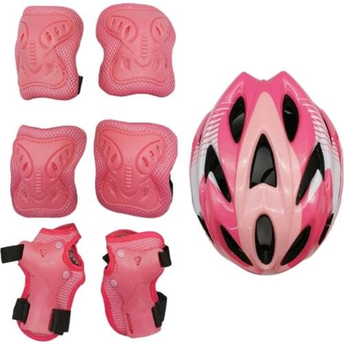7 Pieces Ski Skateboard Ice Roller Skating Protective Gear Elbow Pads Wrist Guard Cycling Knee Protector for Kids Ages 3-12