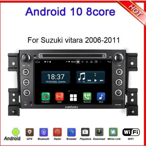 Android 9.0 2din car dvd gps player for suzuki grand vitara 2005-2011 with 8core 4G RAM gps navi bluetooth 4.2 DSP ROM 64G