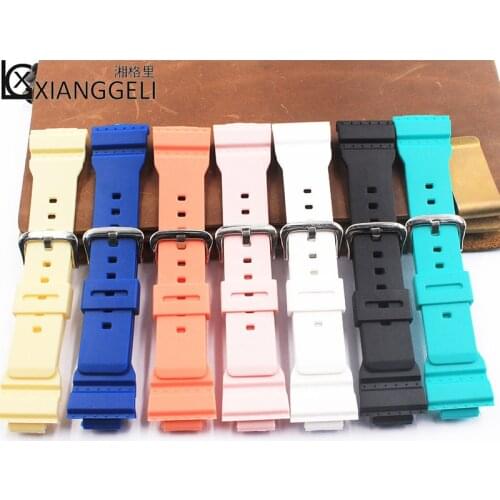 Watch accessories Pin buckle resin strap 14mm for Casio baby-g BA-111 BA-110 BA-112 BA-120 125 childrens womens watch band