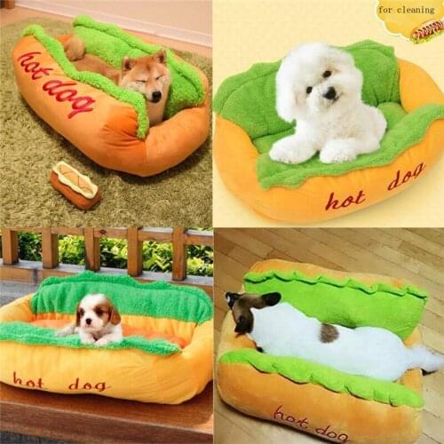 Large Hot Dog Kennel pet pad hot dog style cat Kennel Dog Kennel removable cleaning pet supplies