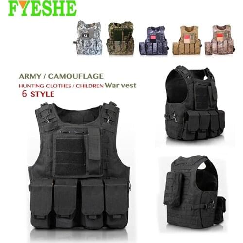 Children Outdoor Multi-function Tactical Vest Men Military Combat Vest Camouflage Vest