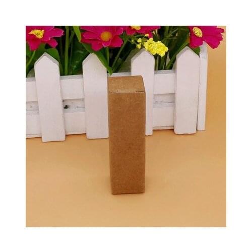 DHL 800Pcs 2*2*7cm Brown Kraft Paper Lipstick Perfume Cosmetic Nail Polish Gift Event Packaging Box Essential Oil Bottle Boxes
