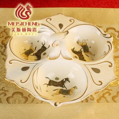 European ceramics factory direct creative ceramic ornaments European fruit plate ceramic fruit bowl Guodie