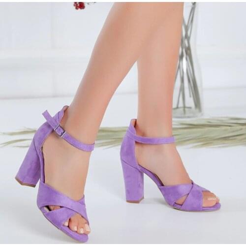 The Jany-Heeled Lilac Suede Womens Designer Pump High Heels Shoes Female Summer Patent Leather Wedding Party Plus Size 34-43