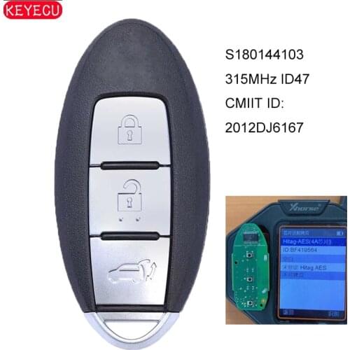 KEYECU OEM Original Smart Remote Key Fob FSK 315MHz 4A for Nissan X-Trail FCC: S180144103