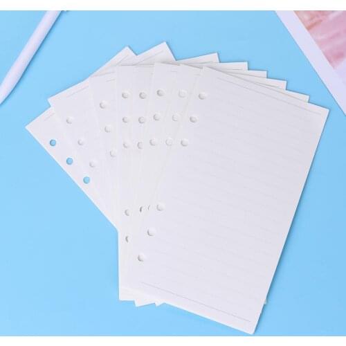 Classic 6 holes binder notebook inner paper core/refilling inner papers:line,grid,dots,list,daily weekly monthly planner A5 A6