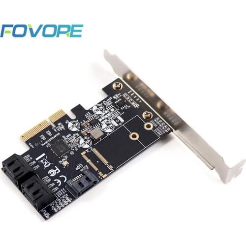 PCI e PCI-e to 5 ports SATA 3 III 3.0 Controller SATA3 to PCI express x4 Adapter Converter Expansion Card Adaptor Add On Cards