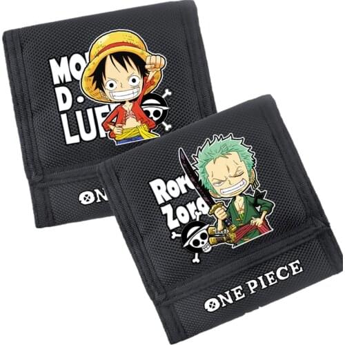 ONE PIECE OP Unisex Short Wallet Luffy Roronoa Zoro Chopper Cosplay Men Wallet Small Feminina Carteira Gift Anime Card Holder