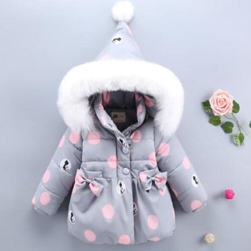 Baby Coat Winter Hooded Thick Warm Toddler Baby Girls Outerwear Faux Fur Baby Girls jacket And Coat Infant Baby Girls Clothes