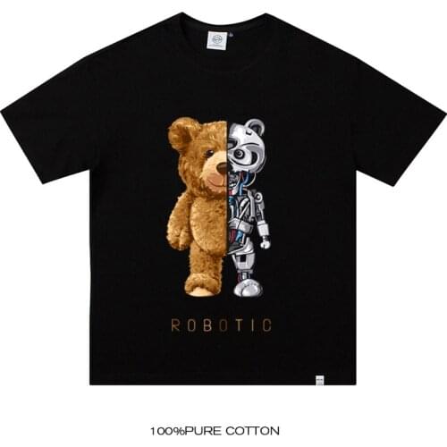 2021 Summer Hong Kong Style Large Size Short Sleeve T-shirt for Boys Trendy Korean Style Men Oversized T Shirt