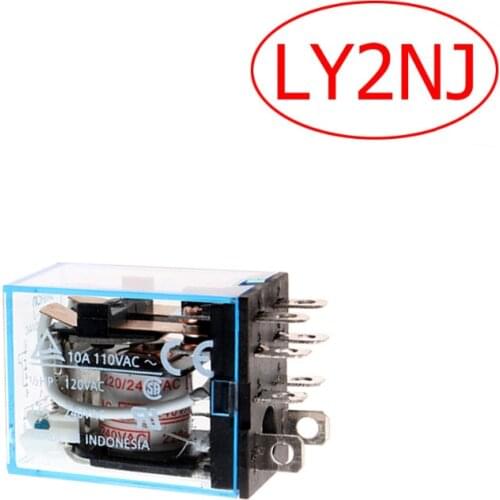 LY2NJ HH62P HHC68A-2Z Electronic Micro Mini Electromagnetic Relay 10A 8PIN Coil DPDT DC12V 24V AC110V 220V 1PC