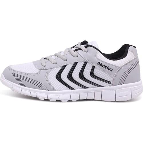 Hot Sale New Mesh Men Shoes Breathable White Mens Sneakers Lac-up Lightweight Black Walking Man Tenis Shoes Zapatillas Hombre