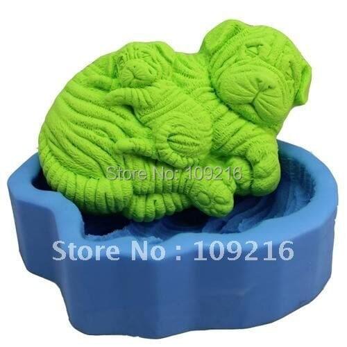 Wholesale!!! Mom and Baby Tiger (R0835) Silicone Handmade Soap Mold DIY Mold