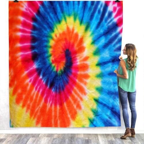 Tie dye psychedelic Fleece Blanket 3D full printed Wearable Blanket Adults/kids Fleece Blanket Sherpa Blanket Drop Shipping 01