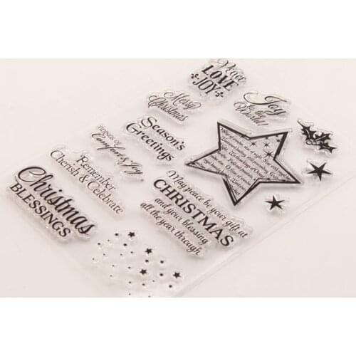 Christmas Star Silicone Clear Seal Stamp DIY Scrapbooking Embossing Photo Album Decorative Paper Card Craft Art Handmade Gift