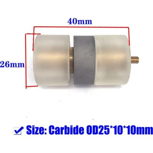 Tungsten Carbide Power Feed Contact Block Assembly OD25*ID10*T10mm for EDM Wire Cutting Machine