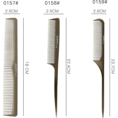 Super Thin Haircutting Apple Comb Double-Side Crew Cut Rat Tail Professional Clipping Hairbrush E122