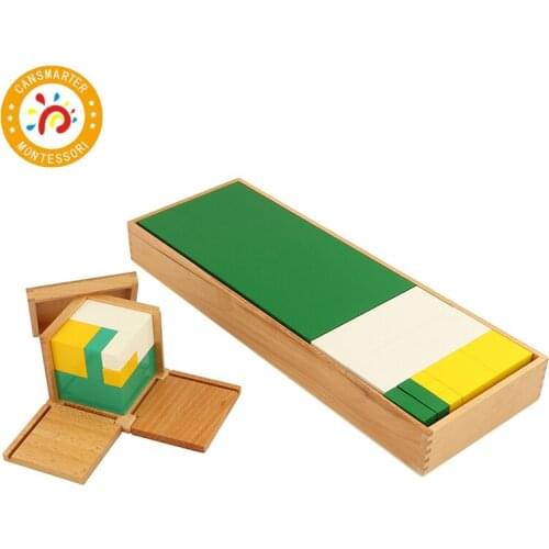 Montessori Material High Quality Wood Math Learning Power of 2 Cube and Power of 3 Cube Baby Toy for Children Teaching Aids