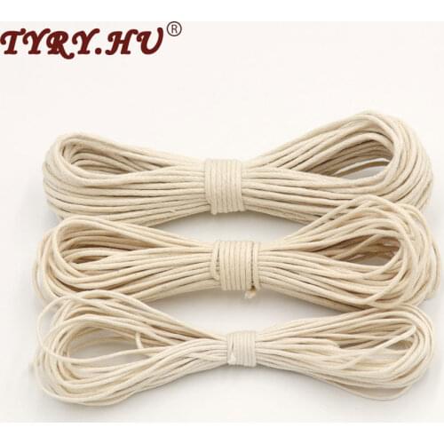 TYRY.HU 1/1.5/1.8mm Waxed Cotton Cord Baby Teether Accessories 10m Rope Waxed Twisted String Thread Line For DIY Jewelry Making
