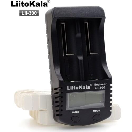 Liitokala lii300 LCD Charger for 3.7V 18650 26650 18500 Cylindrical Lithium Batteries, such as 1.2V AA AAA NiMH Battery Charger