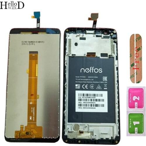 Phone For TP-Link Neffos A5 TP7032A/C LCD Display With Touch Screen Digitizer Panel Mobile Lens Sensor Repair Parts Frame