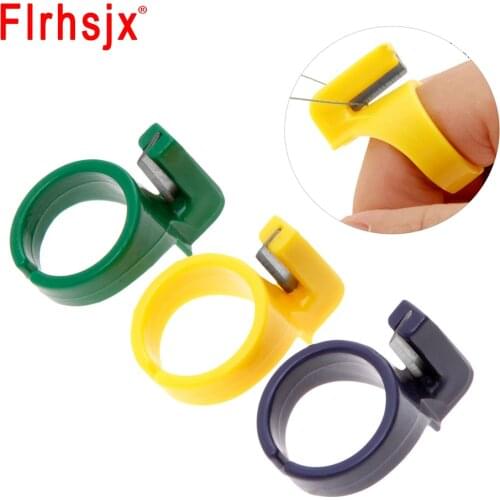 1/3pcs Finger Knife Ring Plastic Cross Stitch Thread Cutting Tool Sewing Thread Cutter Ring Home Needlework Yarn Remover Tools