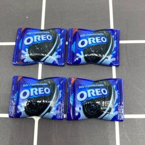 20Pcs Simulation Candy Cookies Flat back Resin Cabochon Fake Food Scrapbooking Fit Phone Deco Embellishments Diy Accessories