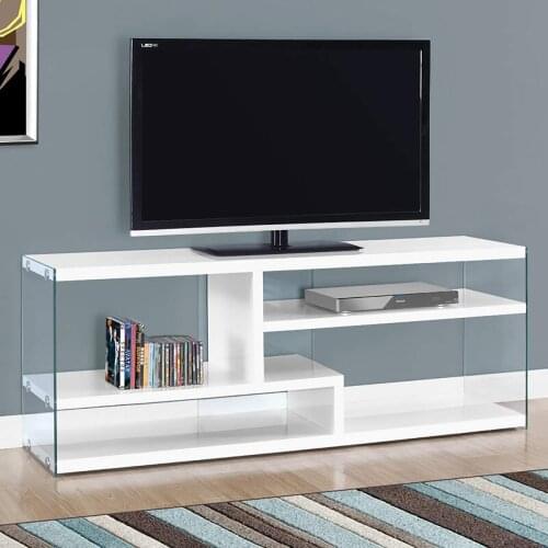 51 Inch Irregular Open TV Cabinet Storage Organizer Modern TV Stand Living Room Furniture TV Unit Console Home Furnishings