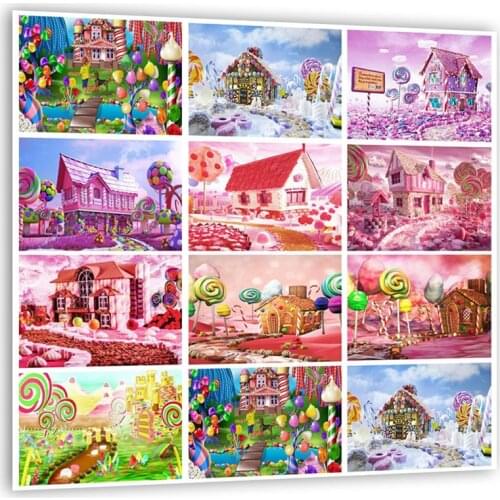 DIY Diamond Painting Landscape Cross Stitch Diamond Embroidery Candy House Mosaic Rhinestones Art Handwork Gift Home Decor