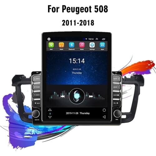 Eastereggs 9.7" Tesla screen For peugeot 508 2011-2018 2 Din Android Car GPS Multimedia Player Navigation GPS FM Head Unit