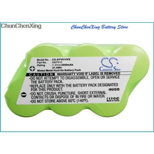 Cameron Sino 3000mAh Battery XBP610 for Euro Pro Shark 36000, 86050, EU-36000, EU-86050, U610, U610DT, U610TC, U610US, UV610