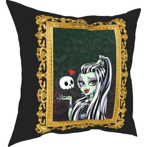 Halloween Frankenstein Monster High Pillowcase Soft Polyester Cushion Cover Decoration Throw Pillow Case Cover Home Square 18