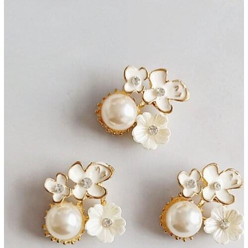 10 PCS 19*22mm Metal Alloy KC Gold Drops Glaze Enamel Flowers DIY Findings For Jewelry Making