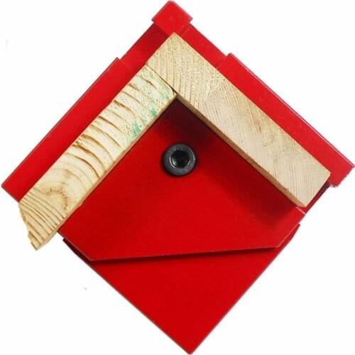 Woodworking Wood board splice connection positioner retainer fastening template mould 90 degree right angle imposition tool