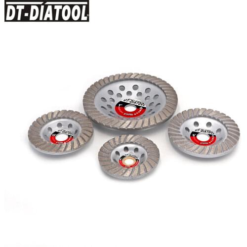 DT-DIATOOL 2pcs 4"/4.5"/5"/7" Diamond Grinding Cup Wheel Multi Discs Tool Premium for Granite Marble Grinding Wheel