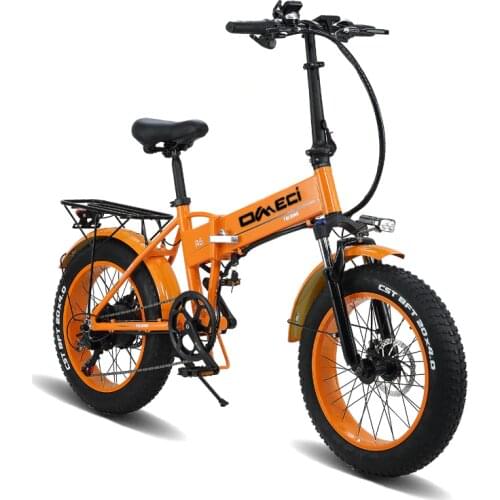 2020 Factory price 20 Inch Fold Electric Bike and 48V 500W Electric Bicycle with 7 Speed Ebike Fat tire snowmobile 4.0