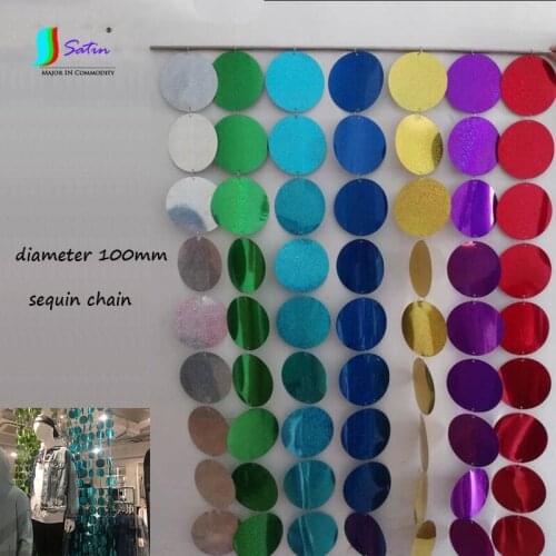 Clothing Store Restaurant Photo Background Wedding Decorate Big Size 10cm Lager Laser Sequin Band Curtain 8 Meters A0334L