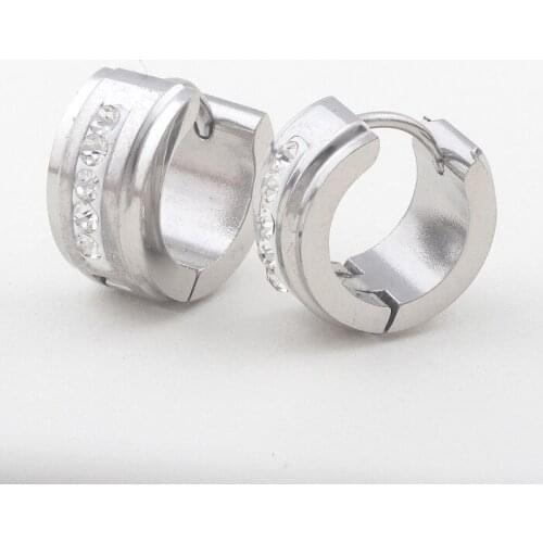 Hot sell Fashion Gold 316L Stainless steel Jewelry Crystal Earrings for women