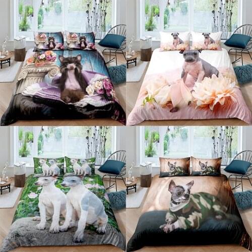 Pet Cute Puppies Animal Printed Bedding Set Comforter Duvet Covers Single Twin Bed for Children Home Textiles King Queen Size