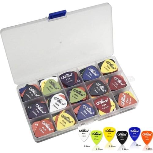 Electric Guitar Picks 50 Pcs Acoustic Music Picks Plectrum 0.58/0.71/0.81/0.96/1.20/1.50mm Thickness Guitar Accessories