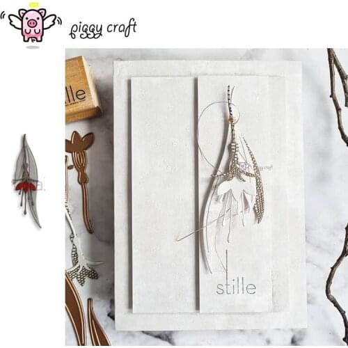 Piggy Craft metal cutting dies cut die mold Flower leaf decoration Scrapbook paper craft knife mould blade punch stencils dies