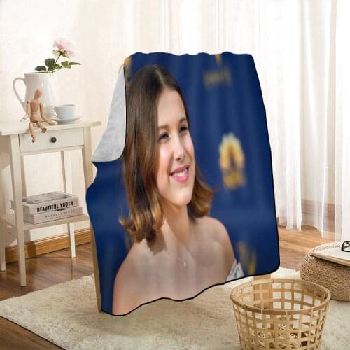 Stranger Things Millie Bobby Brown Blankets Printing Soft Blanket Throw On Home/Sofa/Bedding Portable Adult Travel Cover Blanket