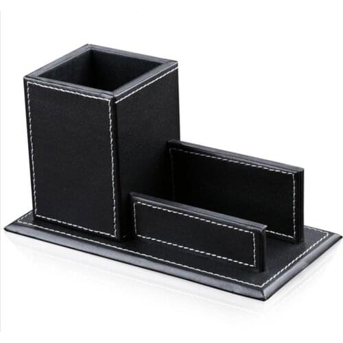 XRHYY Office Accessories Desktop Mesh Collection Container Pen Pencil Holder Stationery Organizer & Business Cards Storage Stand