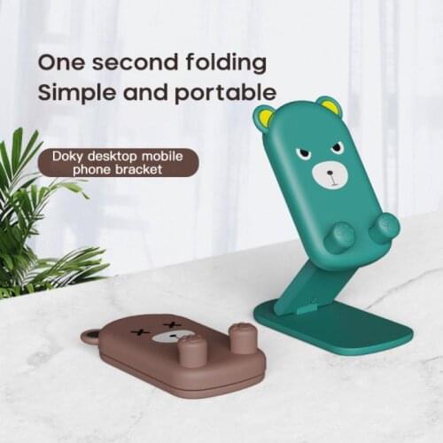 Cute Bear Adjustable Phone Holder Stand For IPhone Tablet Portable Desk Tablet Phone Stand Desktop For Samsung Xiaomi Huawei
