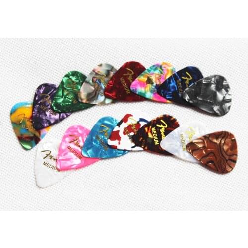 Colorful celluloid guitar picks with gold logo printing,Picks Plectrums for acoustic, classical and electric guitars