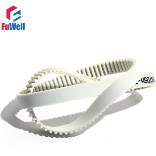 HTD5M White Polyurethane Timing Belt 3510/3520/3540/3550mm 15/20/25/30mm Width PU Gear Belt Closed Loop Toothed Pulley Belt