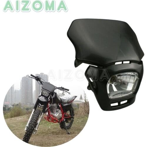 Supermoto Dual Sport Motorcycles 12v 18w Headlight Front Headlamp Fairing For Yamaha Kawasaki Honda CRF KLX XCF DRZ WR426F