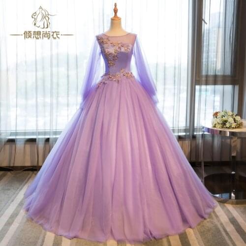 Light lavender butterfly sleeve waist embroidery medieval dress sissi princess Medieval Renaissance Gown Victorian Belle ball