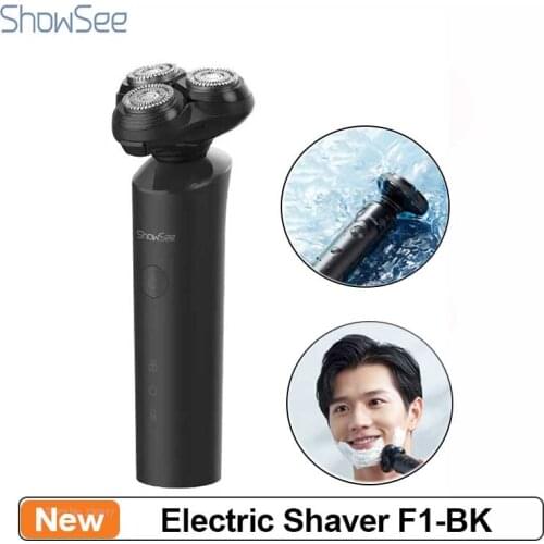ShowSee Electric Shaver F1-BK Dry Wet Beard Trimmer Rechargeable Washable 3D Head Dual Blades Portable Razor