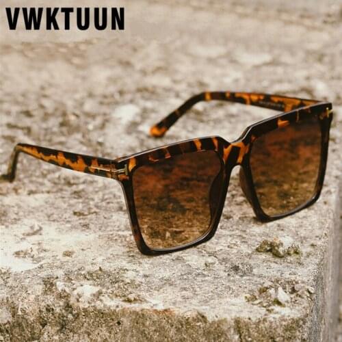 VWKTUUN Square Sunglasses Women T-Shaped Frame Glasses Brand Designer Colorful Lens Oversized Sun glasses For Men UV400 Points